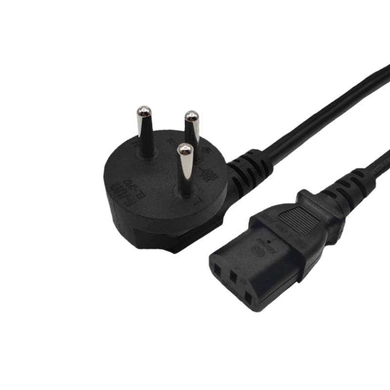 以色列电源线0.75平方三插品字尾纯铜热水器插头电源线厂家供应