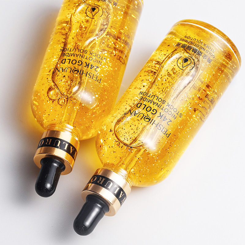 24k黄金精华液烟酰胺面部精华收缩毛孔原液玻尿酸保湿补水提亮