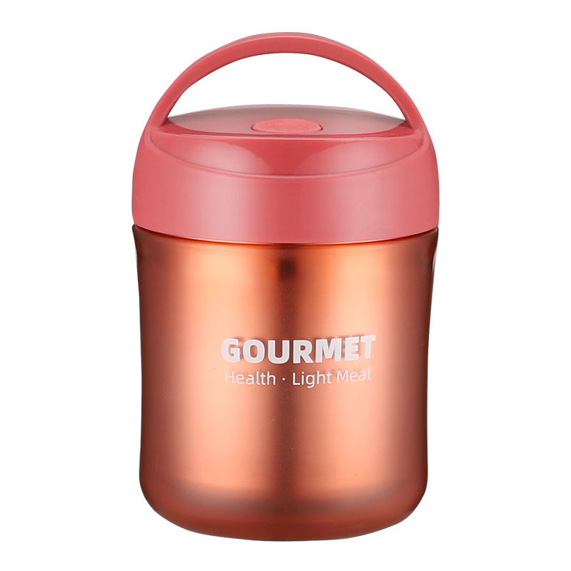 Stainless Steel Thermos Cup Breakfast Cup Soup Jar with Spoon Office Worker Sealed Soup Cups Children Student Insulation