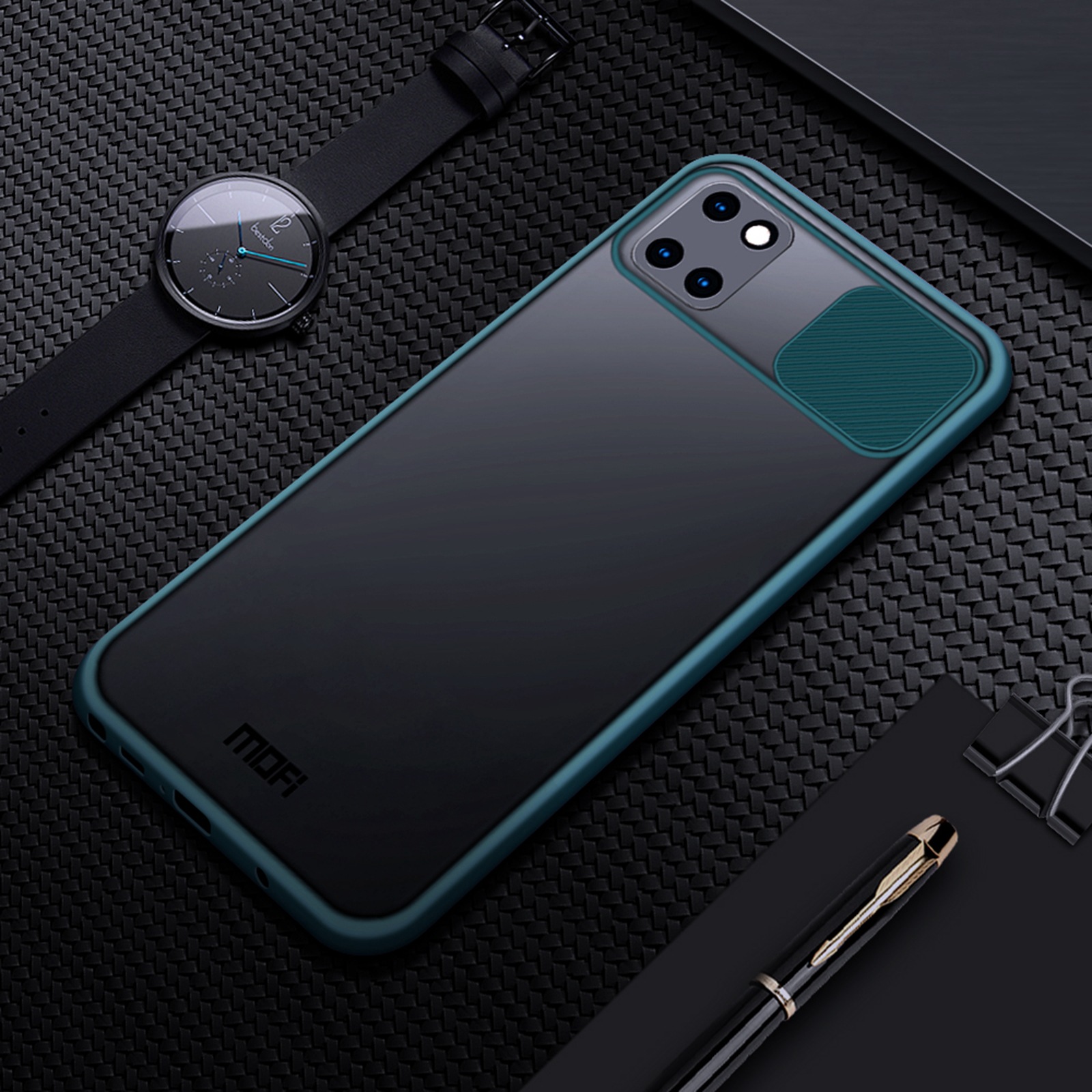 mofi莫凡型盾系列三星a81/note10 lite滑盖镜头保护防摔手机壳