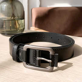 权志龙潮流韩版皮带港风男学生年轻人百搭简约裤腰带女时尚个性黑