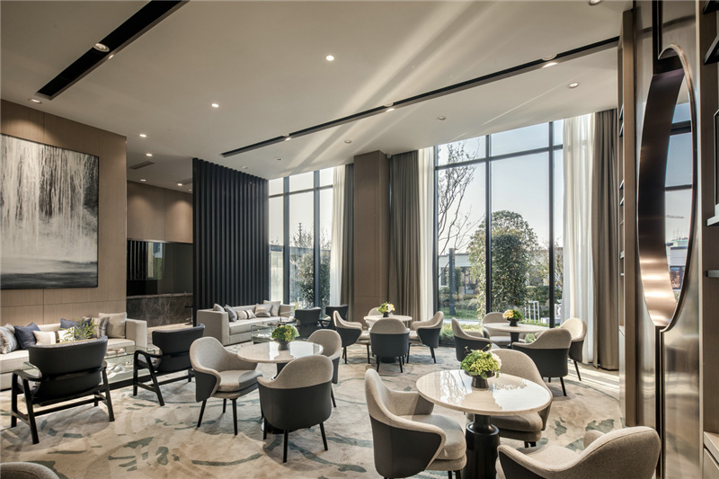 轻奢售楼处洽谈桌椅组合会所商务接待椅后现代简约美容院酒店家具