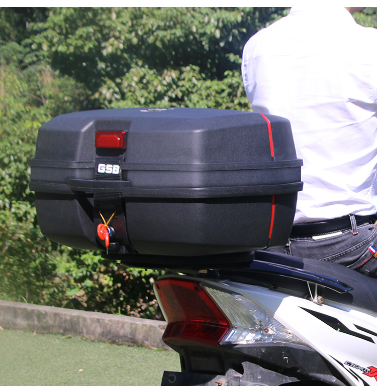 摩托车尾箱特大号通用电动车后备箱电瓶车储物箱快拆工具箱gsb011