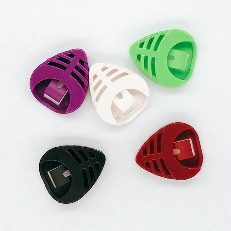 吉他拨片盒吉他彩色拨片夹爱心型拔片夹可粘贴拔片夹