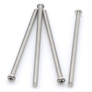 304不锈钢加长螺丝圆头十字特长螺丝杆超长螺丝厂批发m2m3m4m5m6