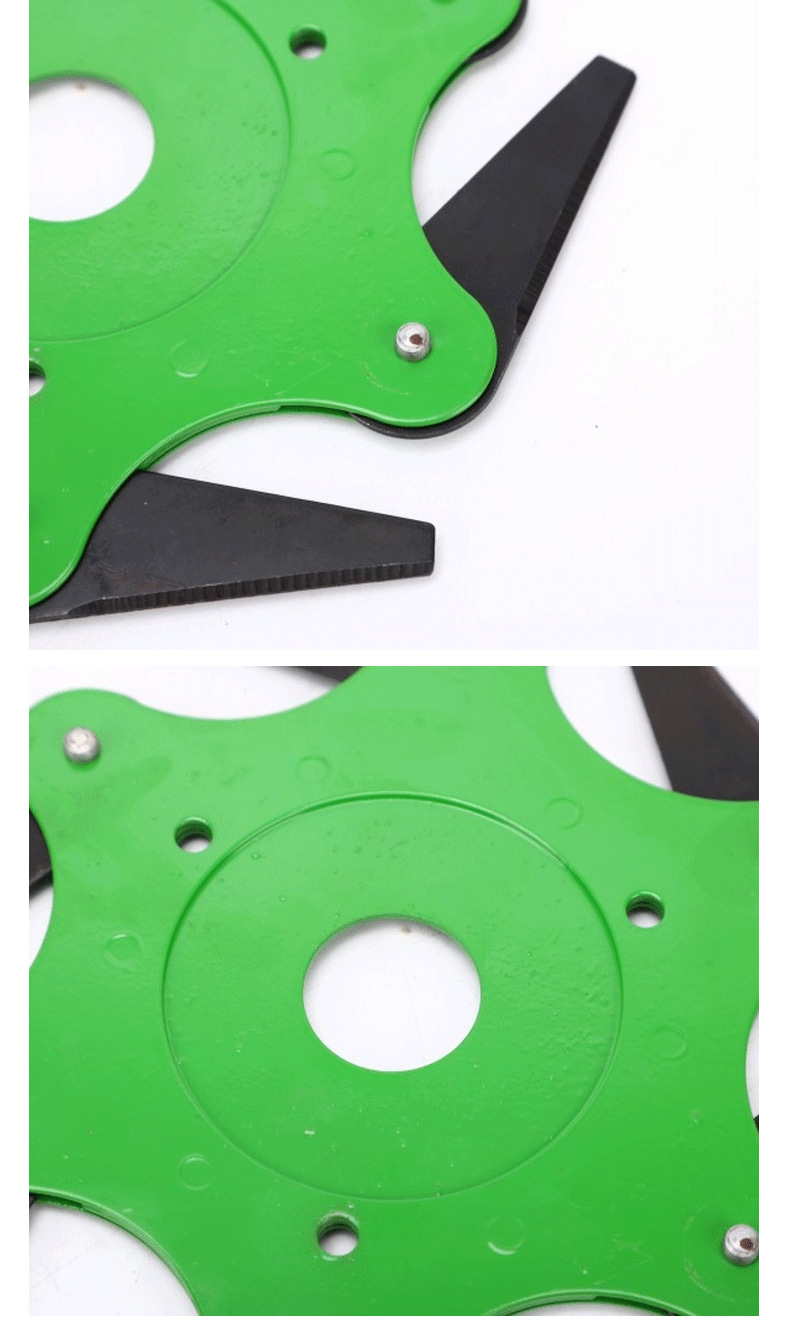 家用割草机刀片割草机六叶刀割草片旋转割草盘除草头锰钢割草配件