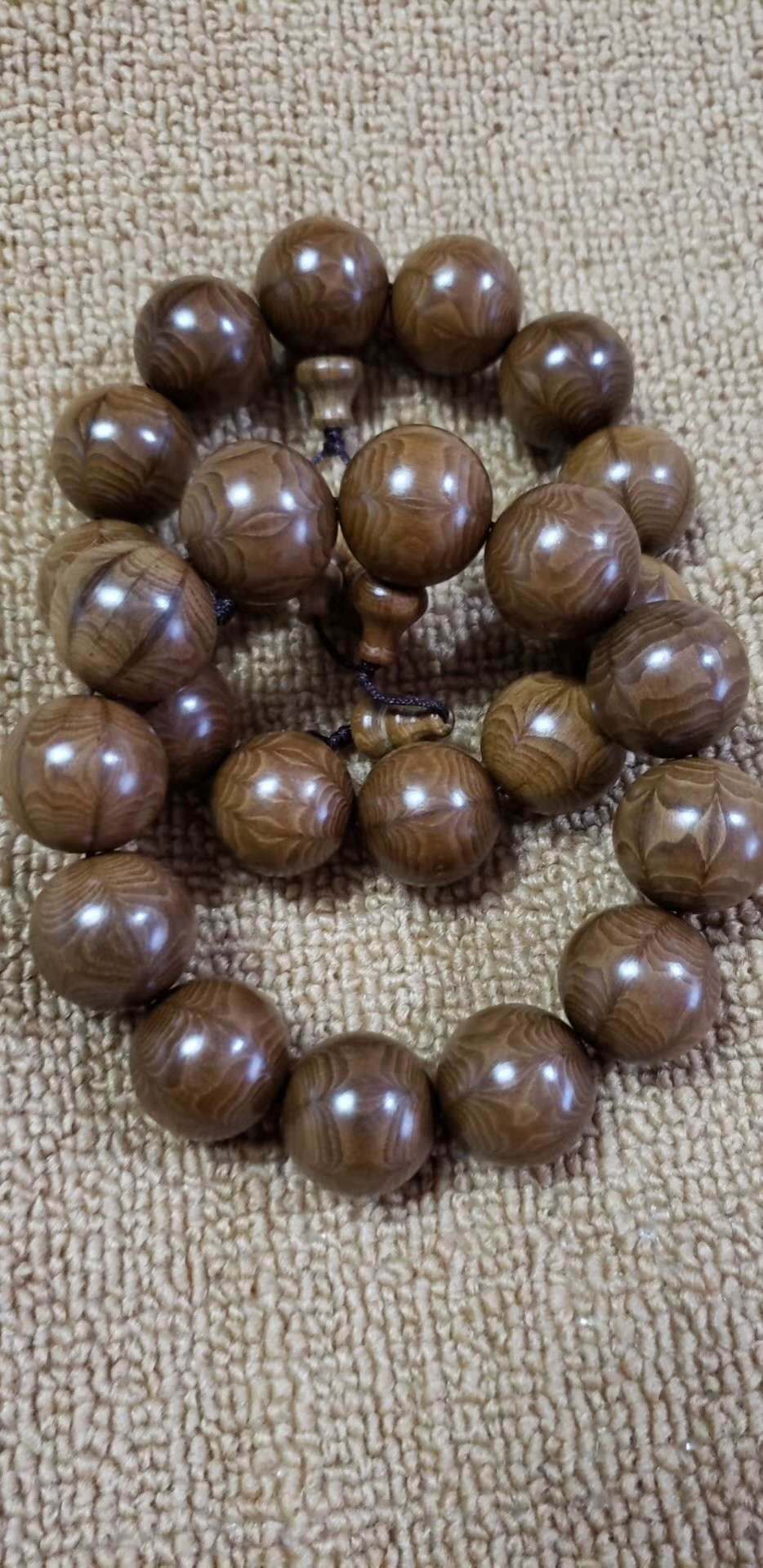 五台山降龙木孤品九道木手串批发佛珠手链饰品推荐厂家批发