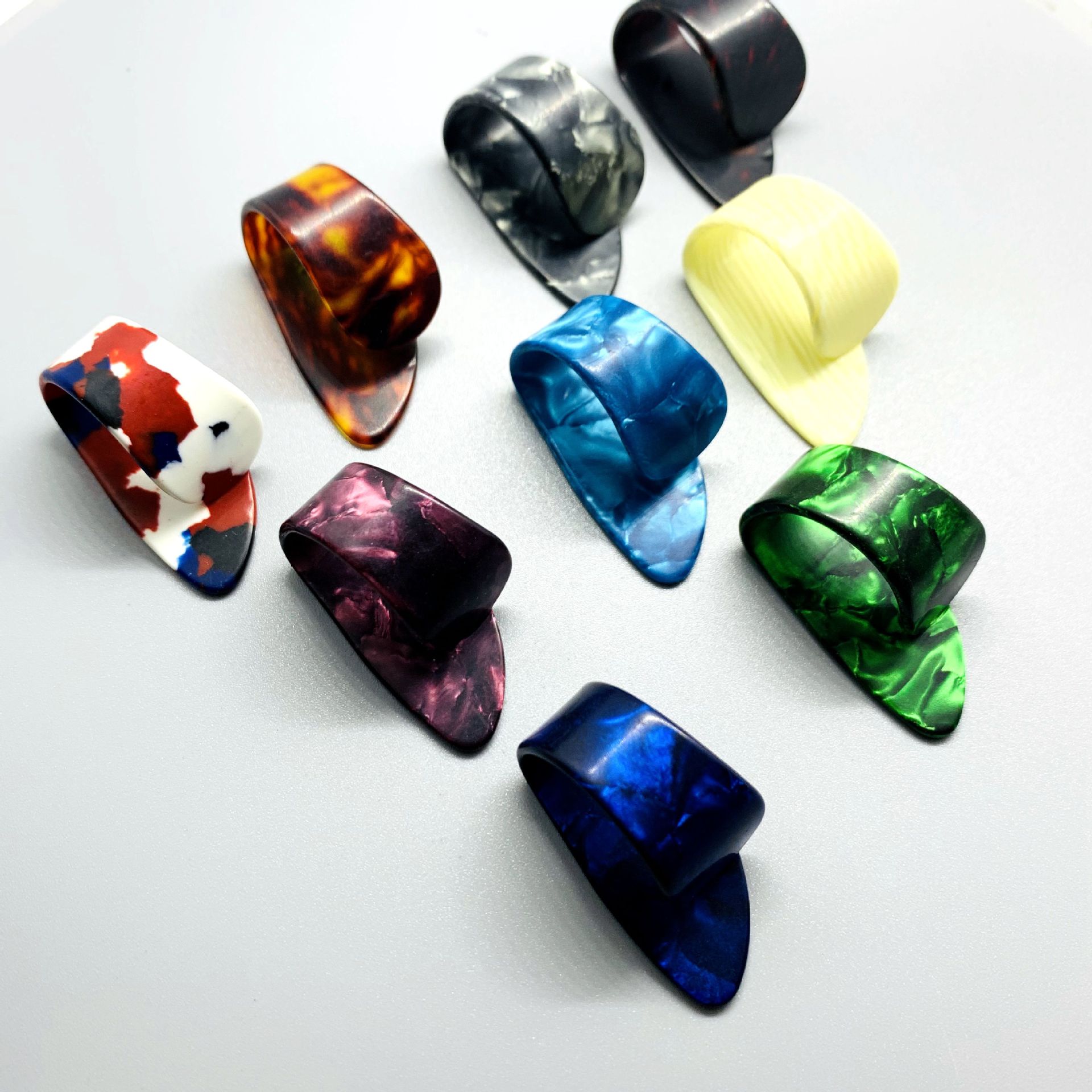 吉他指套拨片 全赛璐璐材质拇指食指超厚弹片 吉他拨片 拇指拨片