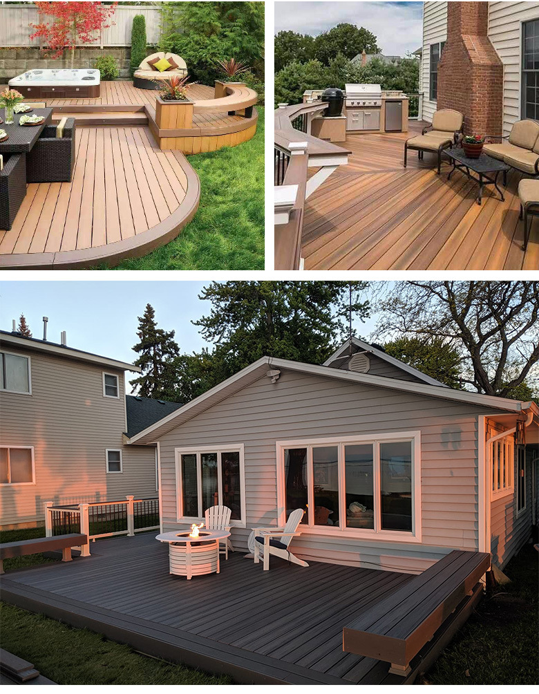 二代共挤塑木地板户外长条阳台花园林地板别墅庭院防腐木塑板材