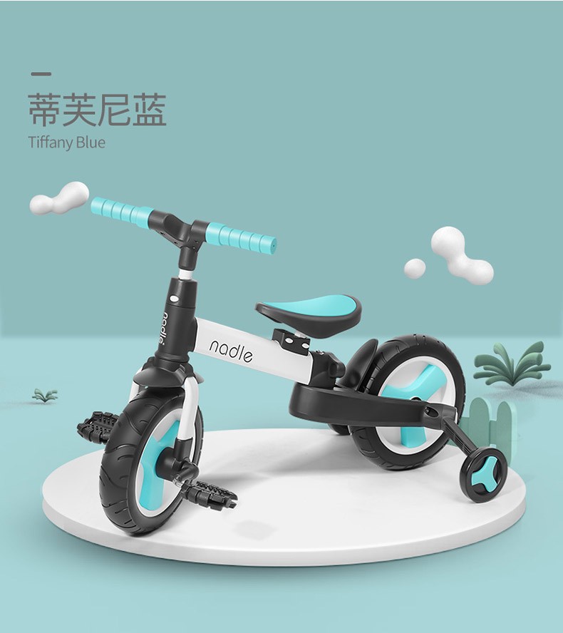 New Nadle Children's Tricycle Foldable Bicycle Baby Baby Car 2-6 Years Old Lightweight Hand Push Baby Walking Car