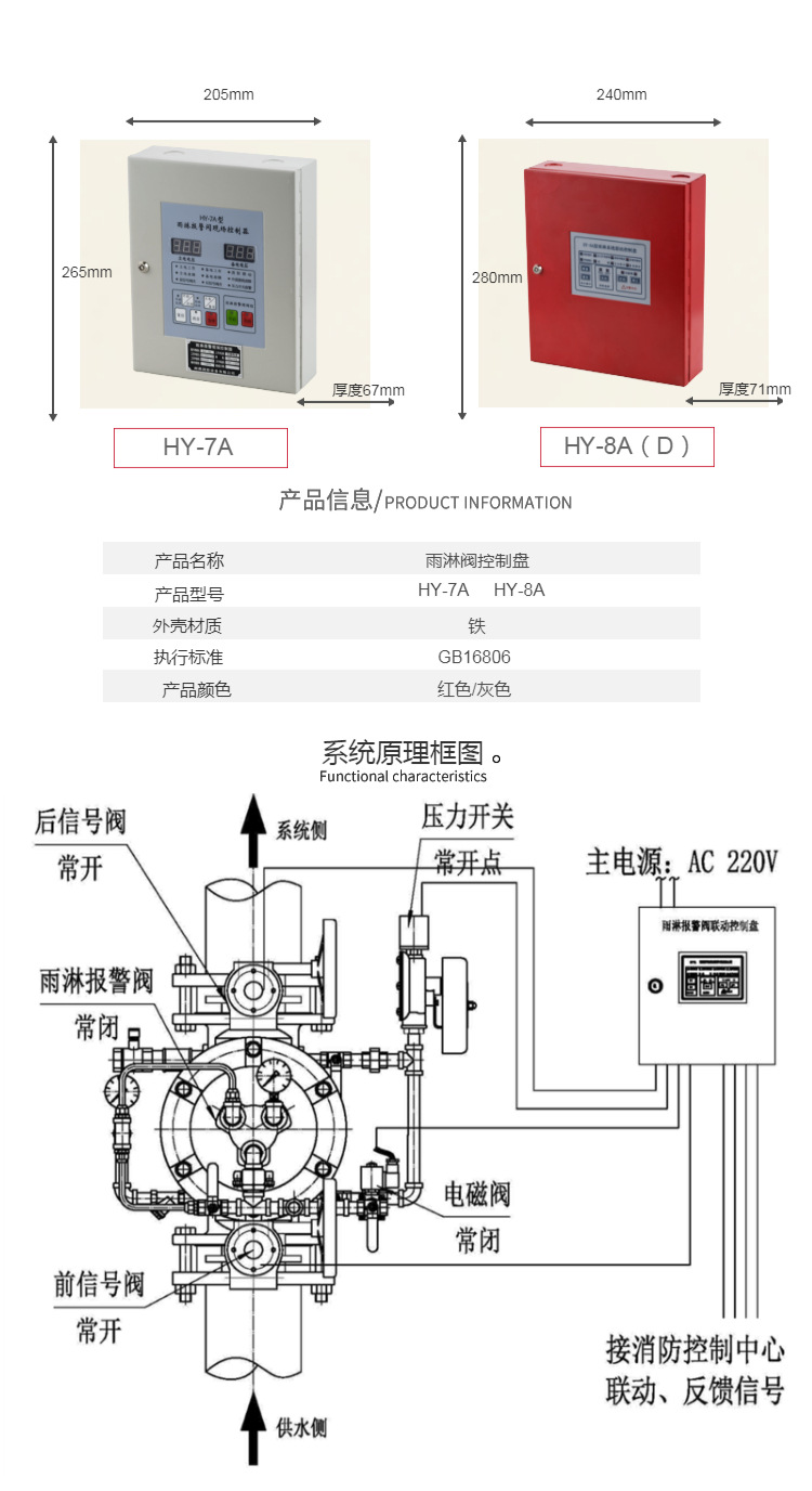 雨淋阀就地控制箱 雨淋系统联动控制盘 雨淋阀阀组 雨淋阀控制器