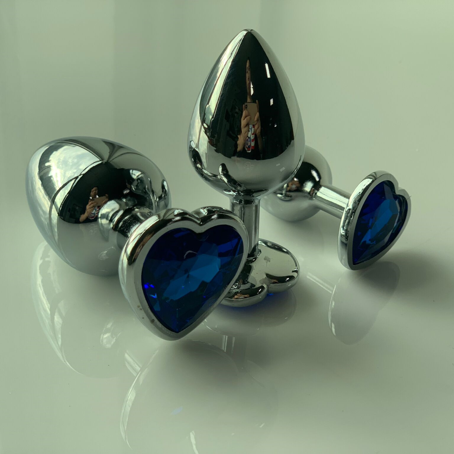 银色心形后庭肛塞情趣用品肛塞后庭栓肛栓另类玩具宝石银色肛塞