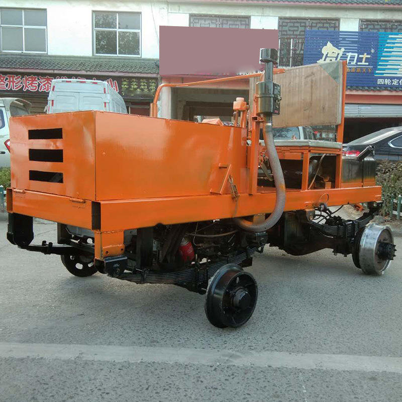 铁路轨道物料运输车 果园山地轨道搬运车 柴油牵引轨道平板车