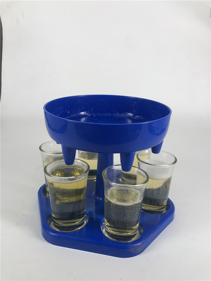 跨境分酒器啤酒分配器 6dispenser and holder 酒杯聚会倒酒神器