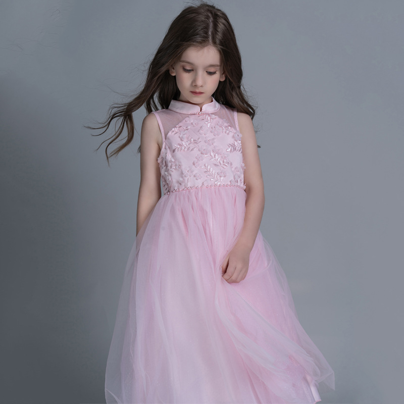 儿童连衣裙无袖公主裙wp2022春季新款超仙礼服裙中大童女童公主裙