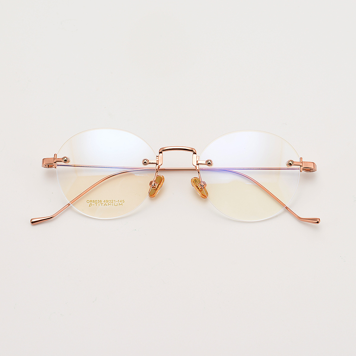 星诺金丝细边纯β钛超轻眼镜框架无框复古文艺女圆形小脸近视镜