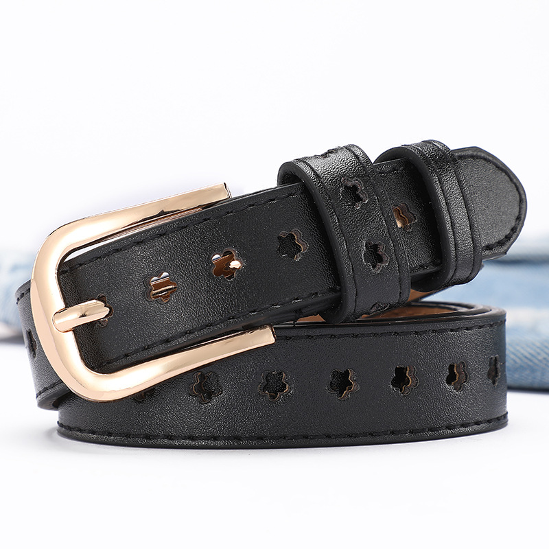 hot selling hollow women‘s belt women‘s korean-style simple all-match decoration women‘s belt pin buckle jeans belt wholesale