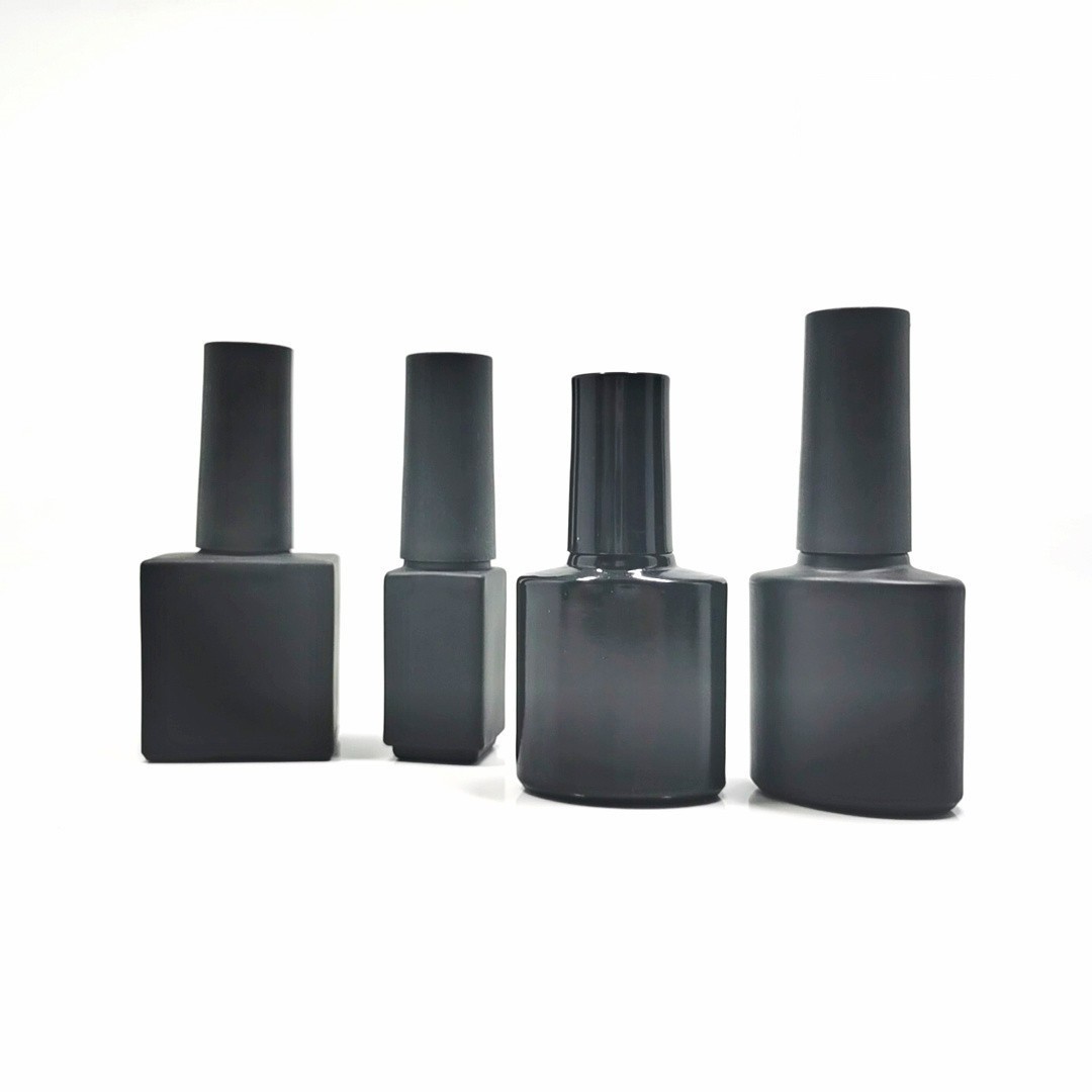 5ml8ml10ml全避光方形黑色指甲油瓶hdpe甲油胶瓶化学妆品分装瓶