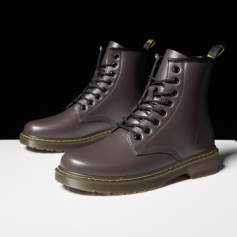 秋季男鞋皮靴男士骑士靴机车男靴马丁靴高帮潮鞋百搭工装黑色男靴