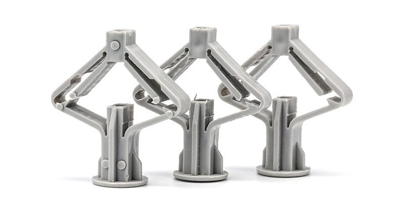 蝴蝶型飞机型膨胀管石膏板专用塑料膨胀管涨塞胶塞胀塞m8*38/50厘