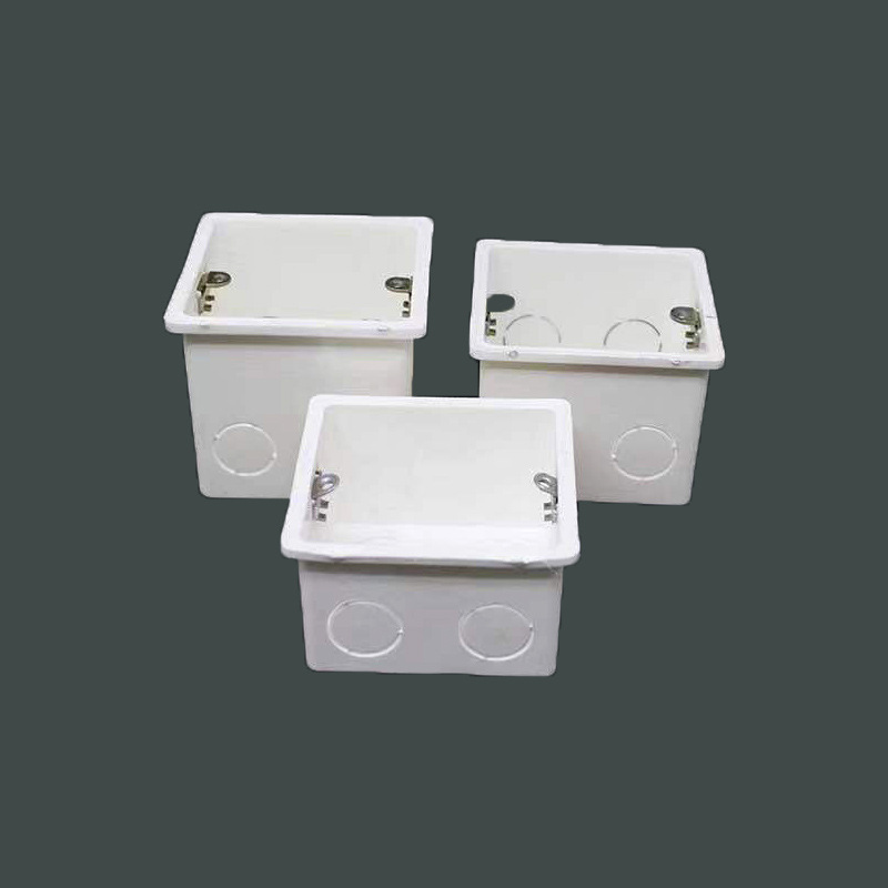 电工线盒开关盒50/60/70mm 86型pvc通用面板插座接线暗盒预埋底盒