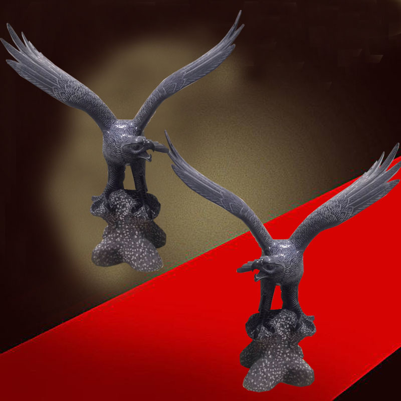 青石石鹰石雕鹰 石头老鹰 雄鹰 老鹰摆件风水鹰