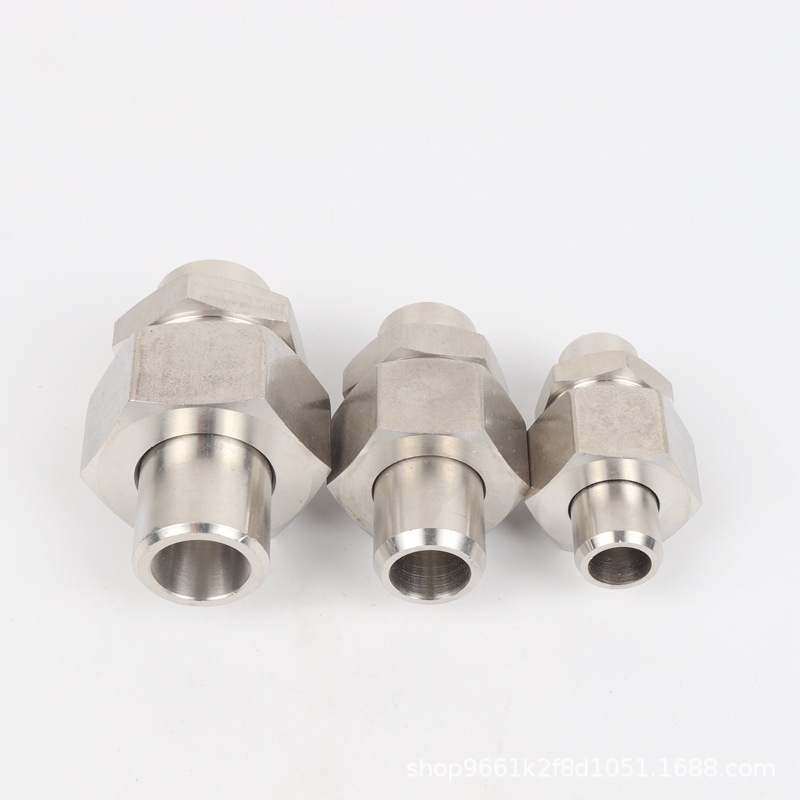 高压焊接对焊活接头 锥密封直通管接头 外丝金属液压管接头