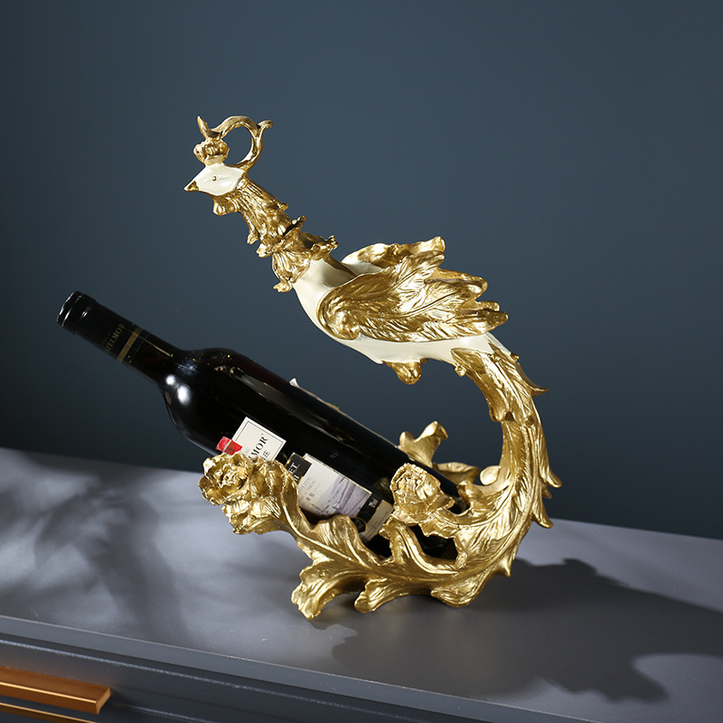 凤凰涅槃红酒架摆件酒柜装饰品现代简约个性家用客厅北欧创意摆设