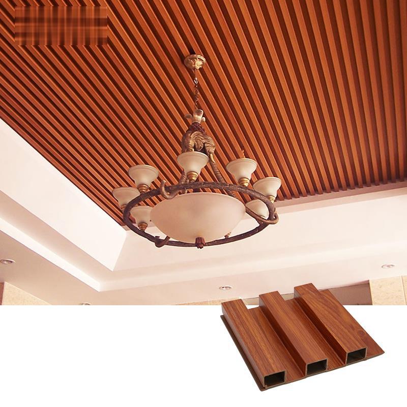 厂家直供现货吊顶天花护墙室内装饰木塑墙板小长城202长城板包覆