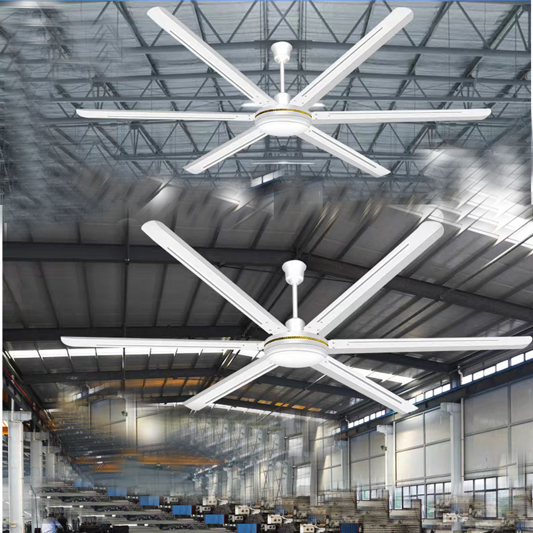 奥克斯大吊扇大风力80寸超大餐厅工业吊扇纯铜电机2米大功率工厂