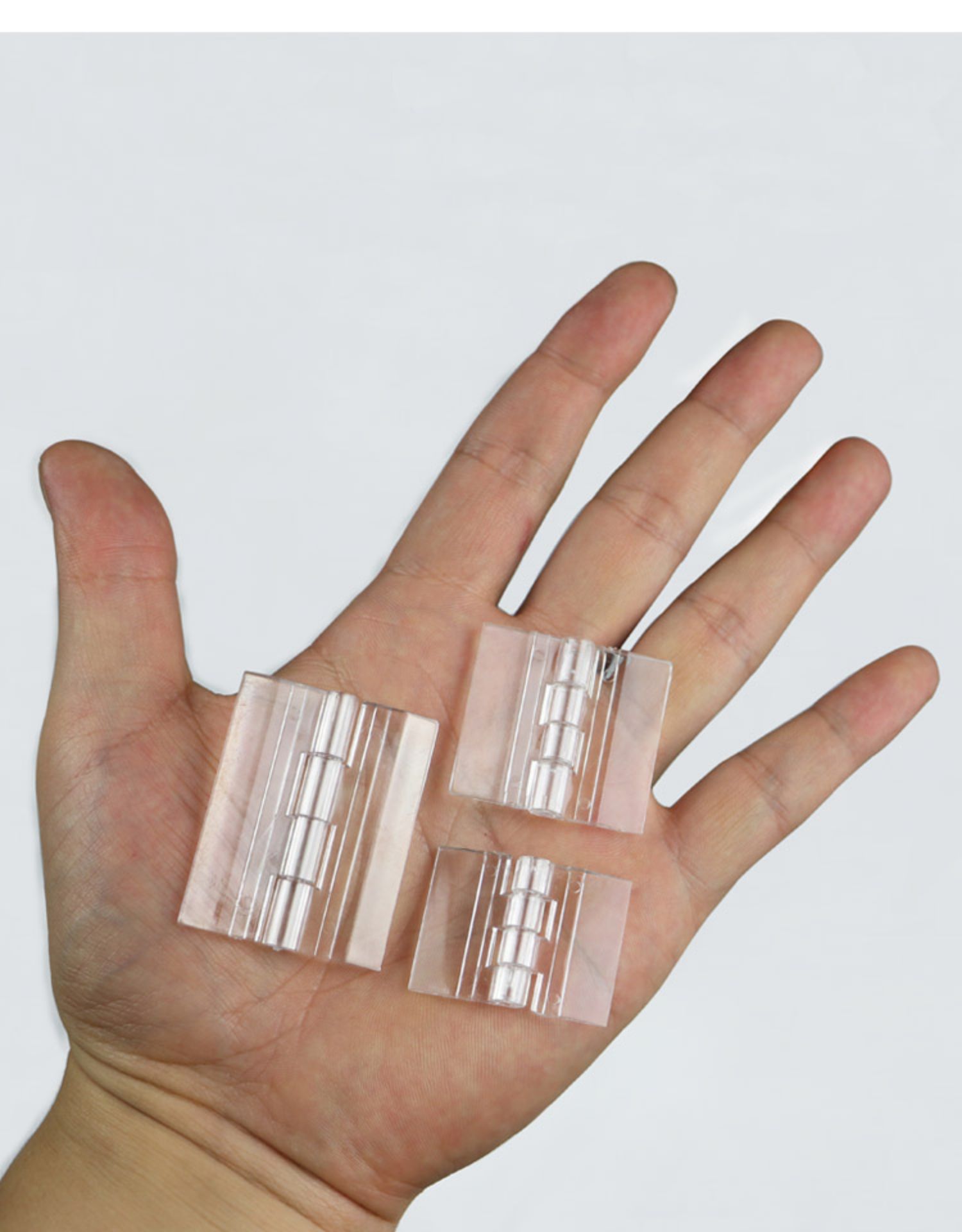 亚克力合页透明折叠铰链塑料免打孔合叶水晶diy材料柜门软轴