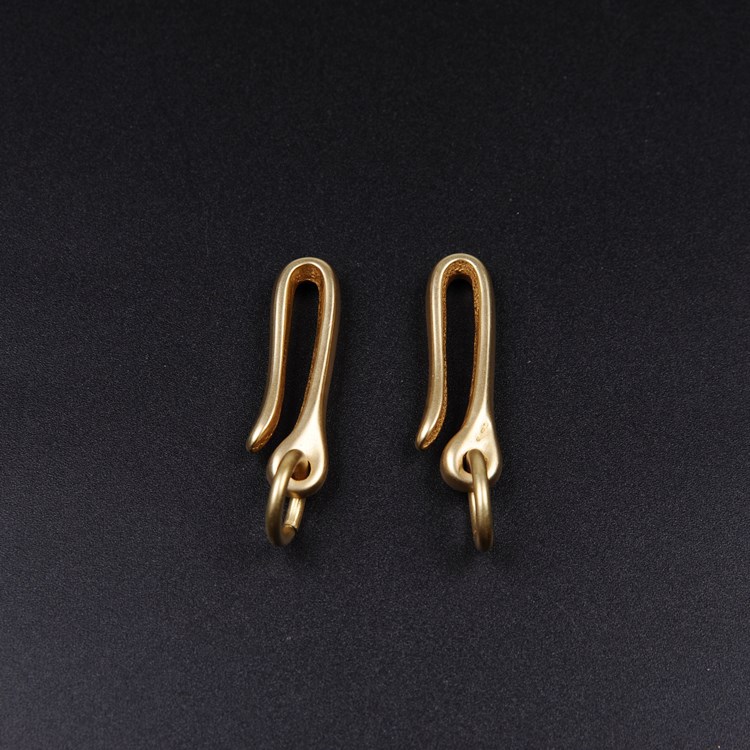 纯铜u型钩子财布钩子养牛狗扣 黄铜u型钩u形钩钩扣皮具配饰