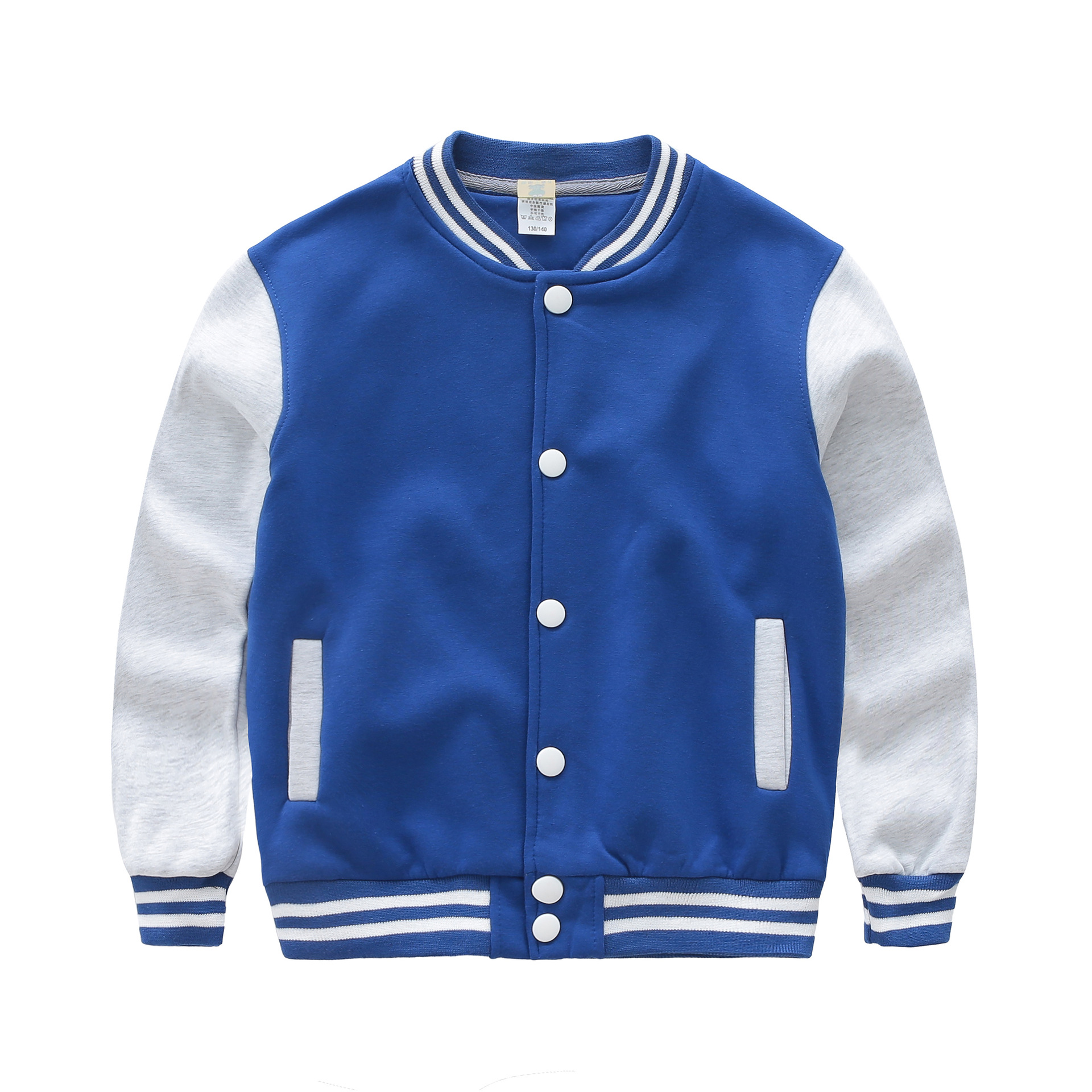儿童加绒棒球服定制印logo小学生幼儿园卫衣班服校服开衫外套印字