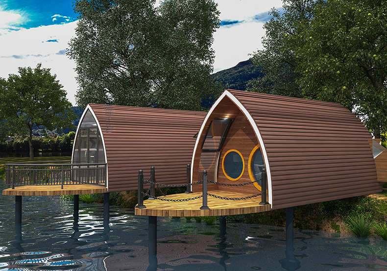 工厂销售景区活动房旅游度假屋文旅船屋模块化装配式建筑钢结构房