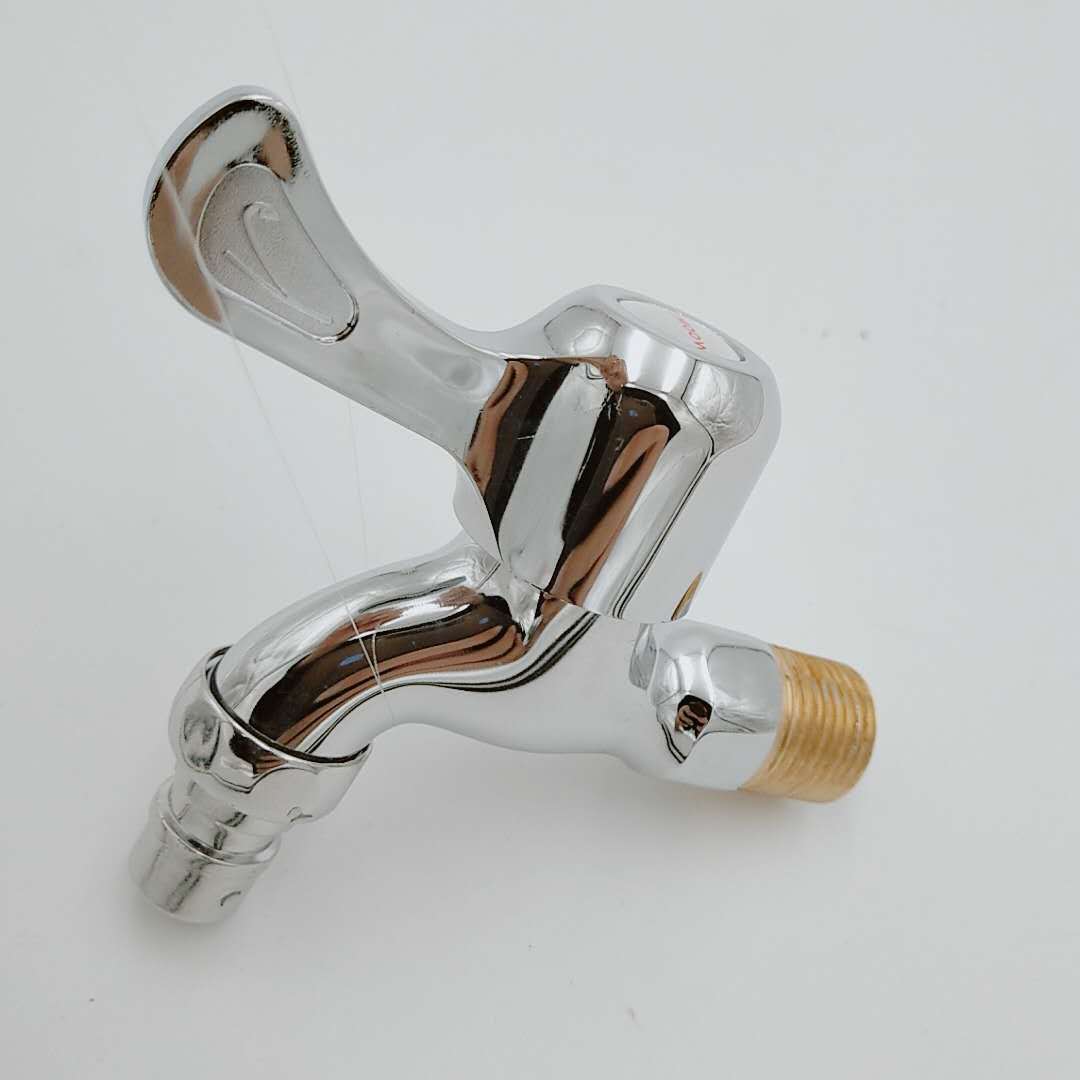 家装卫浴铜牙水咀电镀铜洗衣机拖把池水龙头入墙式加厚单柄水龙头