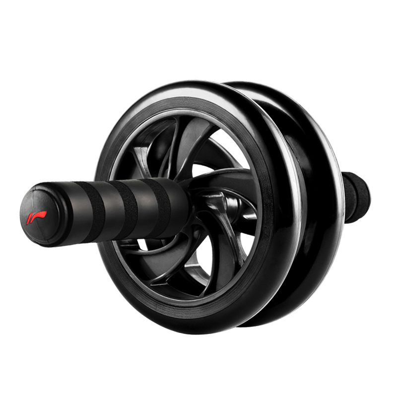 李宁健腹轮静音腹肌健身器运动器材双轮家庭用滚轮训练仪