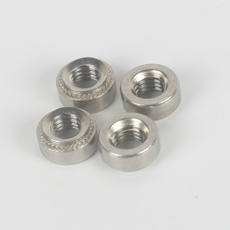 304不锈钢压铆螺母压铆件 压板螺母花齿螺母 圆压板螺帽非标定制