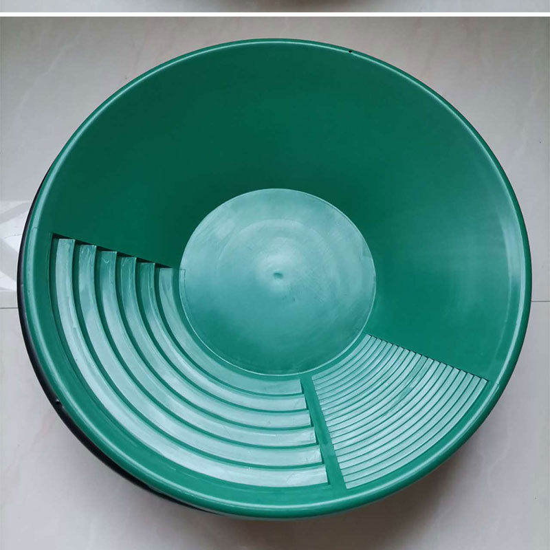 淘金设备圆形手工手摇塑料淘金盘选沙金小型淘金盆便捷式选矿工具