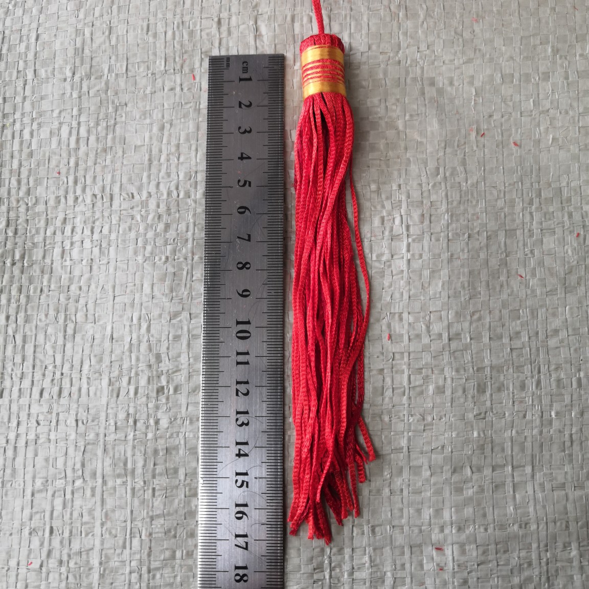 厂家直销灯笼用穗直径1.5公分穗长18公分红 黄流苏穗