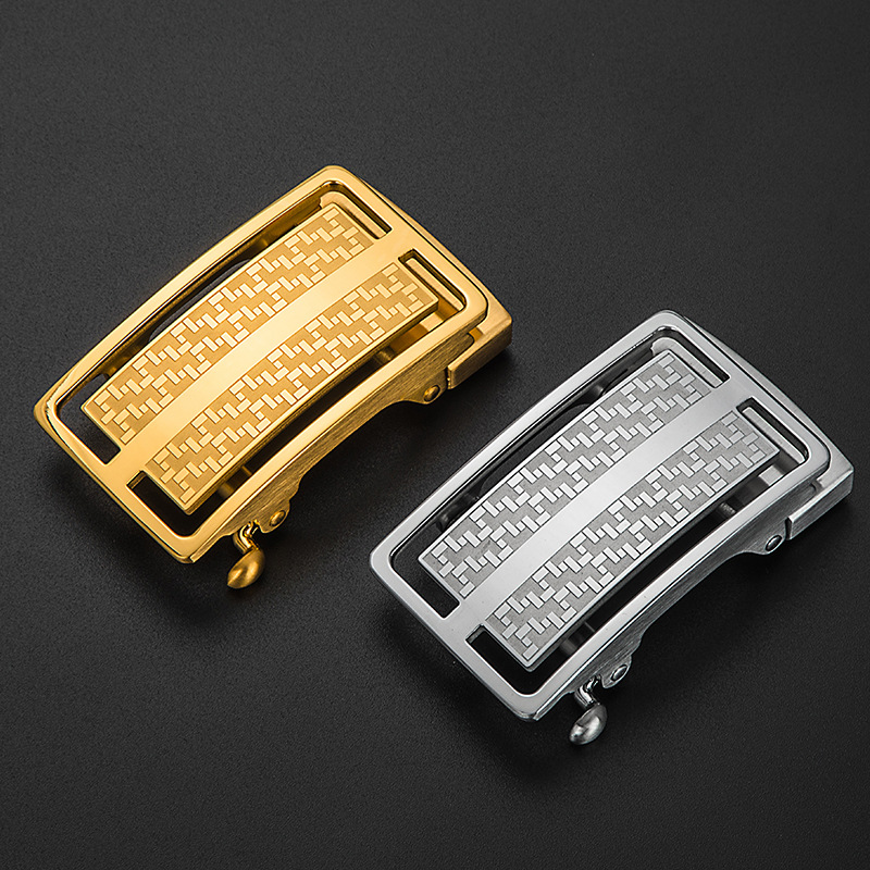 纯钢皮带头不锈钢皮带男腰带头男士防过敏配件304纯钢自动扣头新