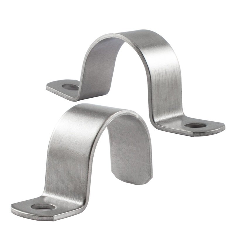 源生304不锈钢加厚管卡单边骑马卡欧姆卡马鞍卡u型固定卡子水管箍