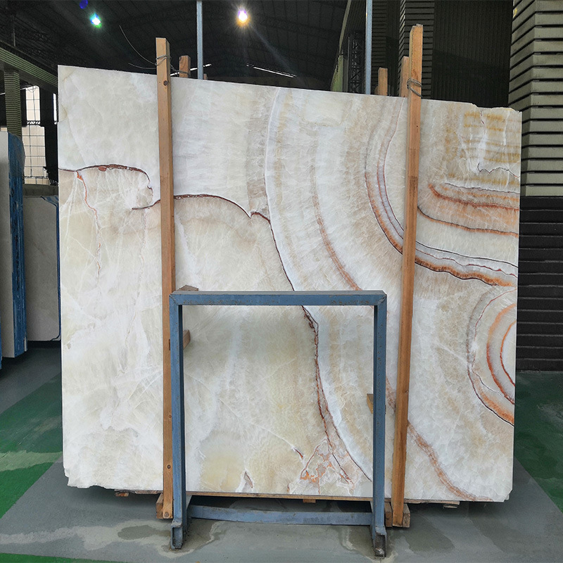 红龙玉大理石 透光玉石 水刀拼花地板 楼梯踏步 窗台石 门槛定制