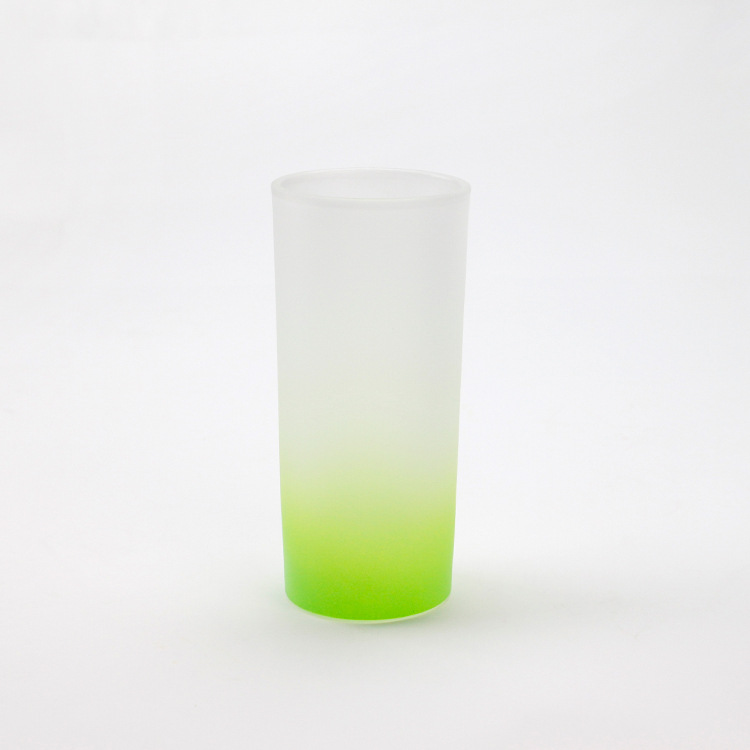 Thermal Transfer Printing Frosted Glass Cup Matte Water Cup Customized 10Oz Color Background Gradient Color Cup Glass