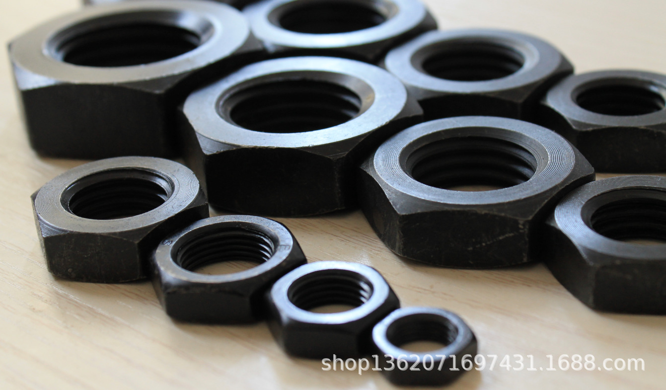 gb6172六角薄螺母04级05级m3-m48发黑/蓝白锌/彩锌/达克罗-阿里巴巴