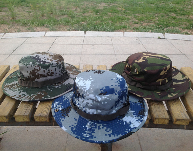 特种兵迷彩奔尼帽男户外07猎人军迷圆边帽男女遮阳钓鱼登山帽子