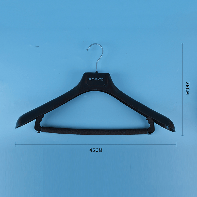 黑色磨砂西装婚纱塑料衣架衣撑 服装店西服注塑衣挂衣架 晾晒衣架