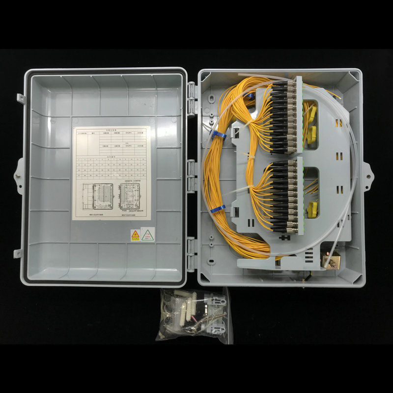 日海24芯分纤箱fc/apc分光器箱smc楼道箱光分路器箱 普天多媒体箱
