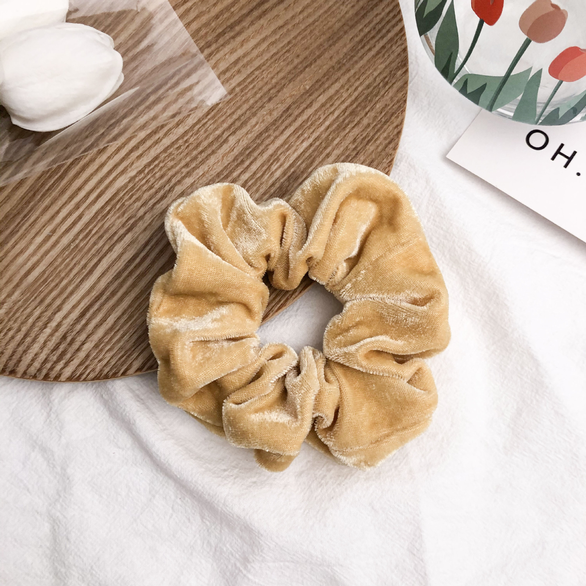 法式复古丝绒大肠发圈简约百搭肥肠圈发绳ins头绳皮筋韩国发饰女