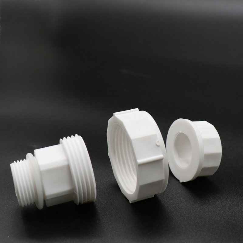 批发白色ppr全塑外丝活接 ppr全塑外牙直接外螺纹接头