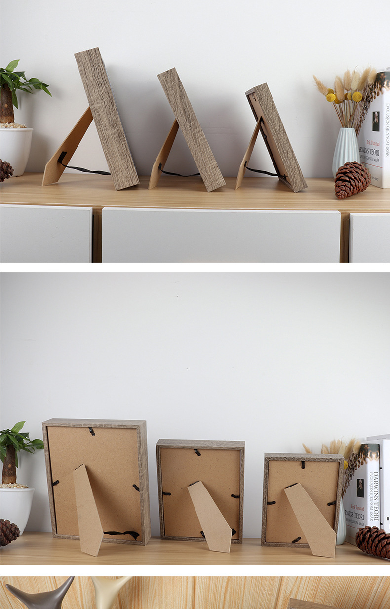 复古美式相框摆台三件套组合8寸9寸10寸创意全家福相框婚纱照画框